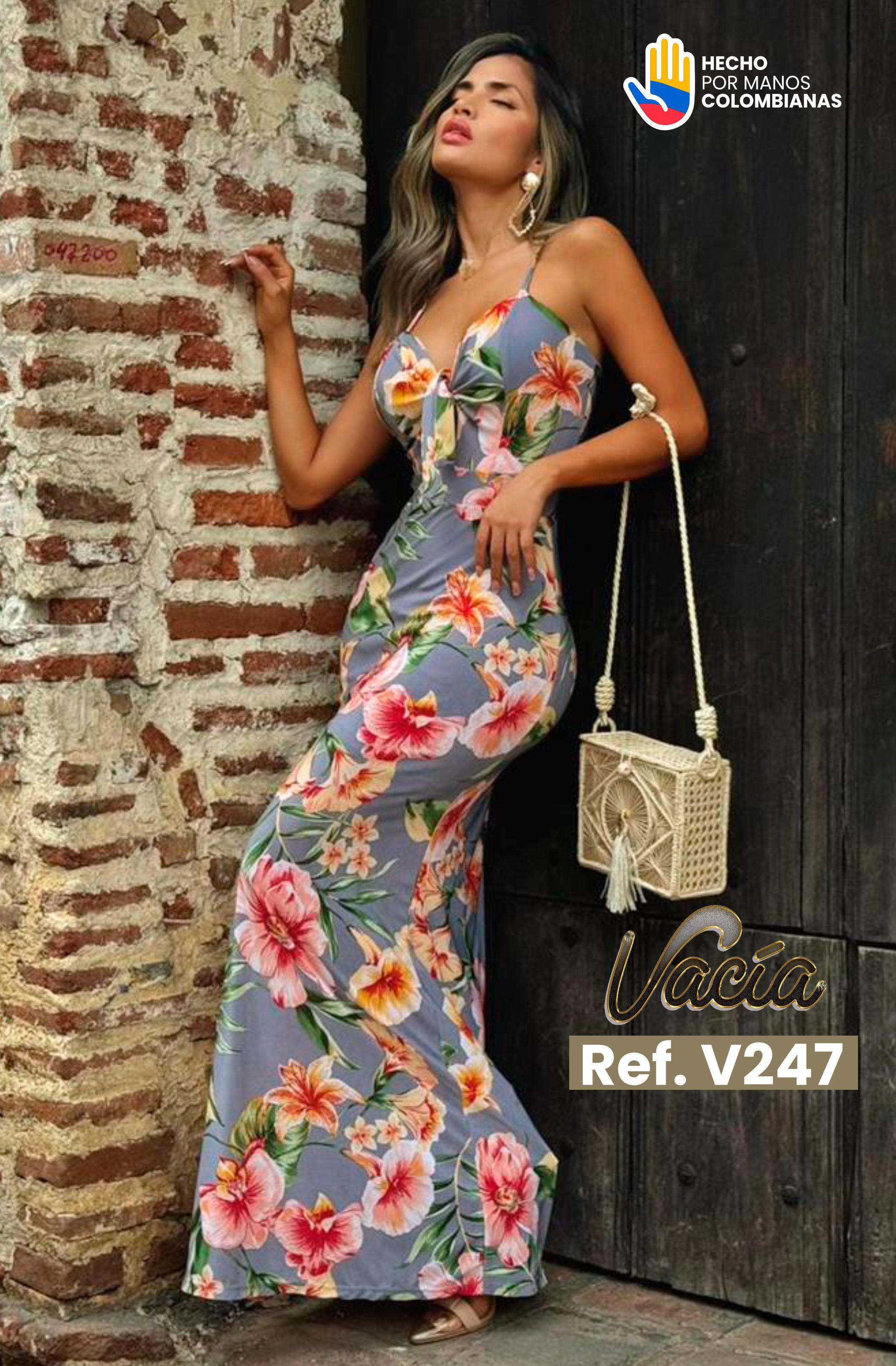 Vestido de Fiesta Largo Colombiano